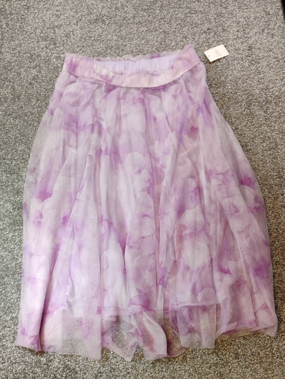 Cato Lavender Floral Circle Skirt